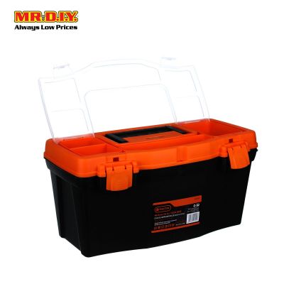 TACTIX Rectangular Plastic Storage Tool Box (40.5cm)