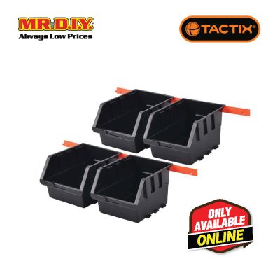 TACTIX Black Storage Bin Set (4 pieces)